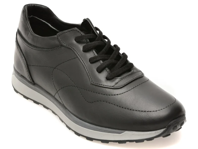 Pantofi sport BITE THE BULLET negri, RZ2025, din piele naturala