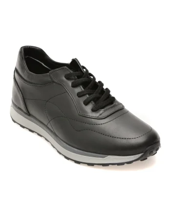 Pantofi sport BITE THE BULLET negri, RZ2025, din piele naturala