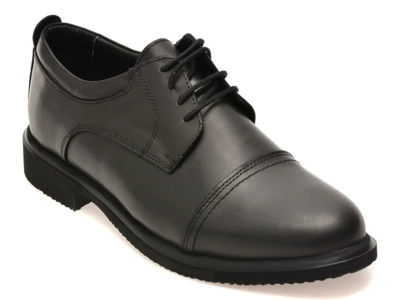 Pantofi eleganti BITE THE BULLET negri, RZ309, din piele naturala