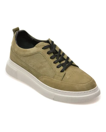 Pantofi sport BITE THE BULLET kaki, BS4253, din nabuc
