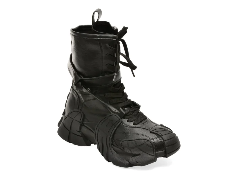 Ghete GRYXX negre, 2162, din piele ecologica