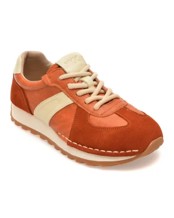Pantofi sport GRYXX portocalii, RS12, din piele naturala