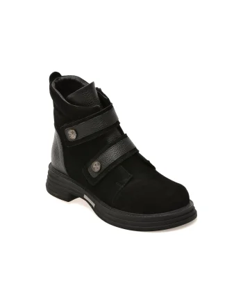 Ghete GRYXX negre, 902724, din piele intoarsa