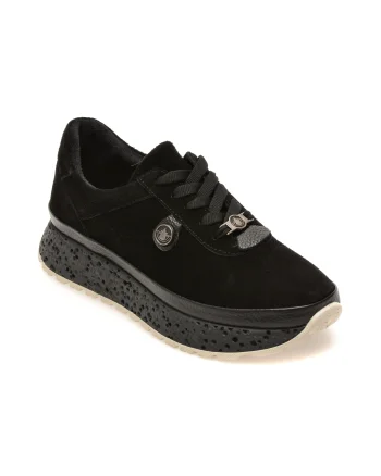 Pantofi sport GRYXX negri, 219158Z, din piele intoarsa