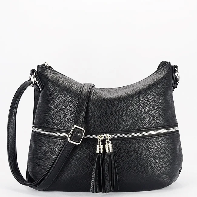 Geanta neagra medie FloraCO Paris H9046 M6