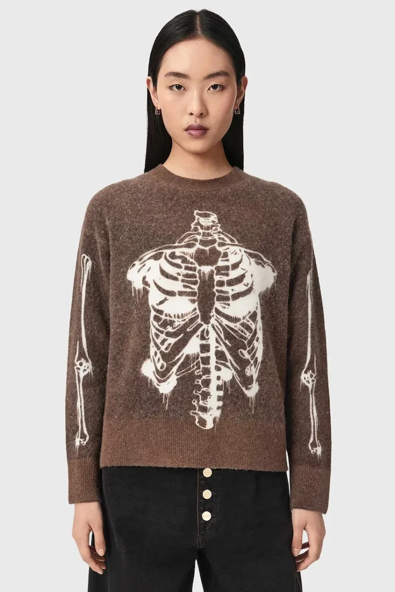 AllSaints  pulover pentru femei cu lână merino RIBSPILL