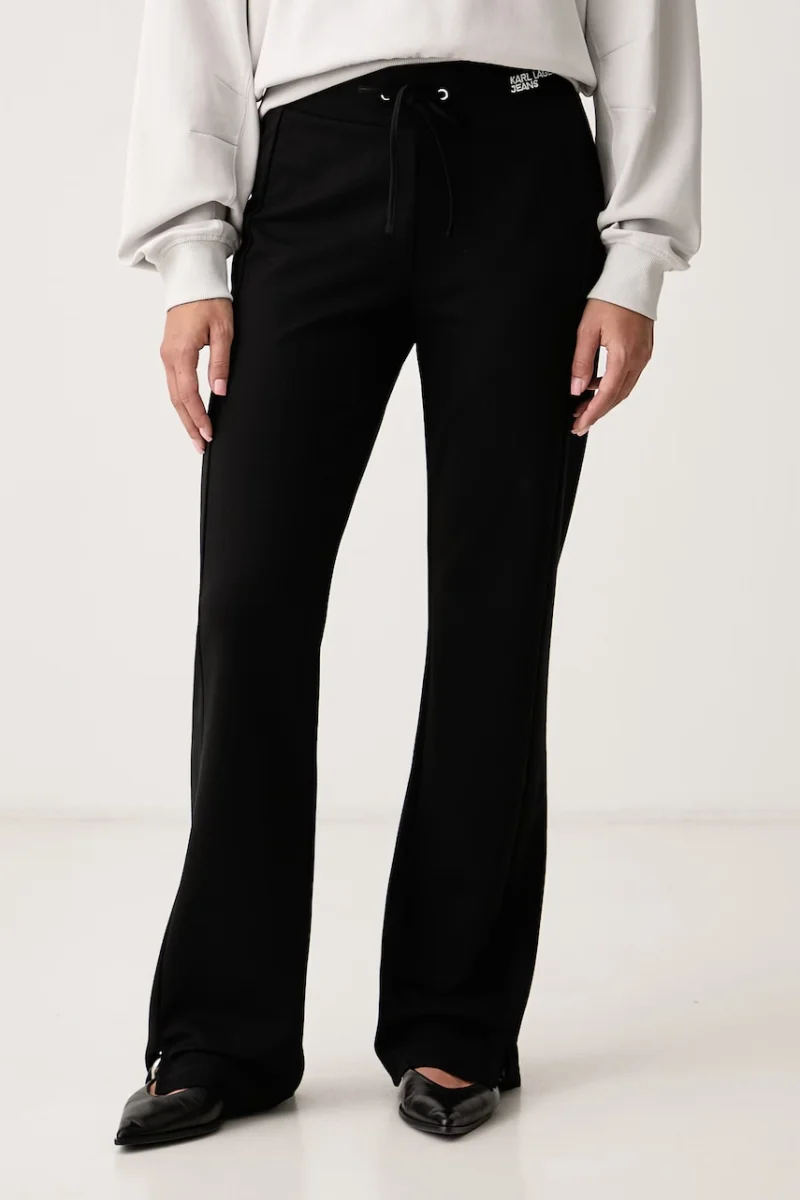 Karl Lagerfeld Jeans  pantaloni straight pentru femei cu vâscoză