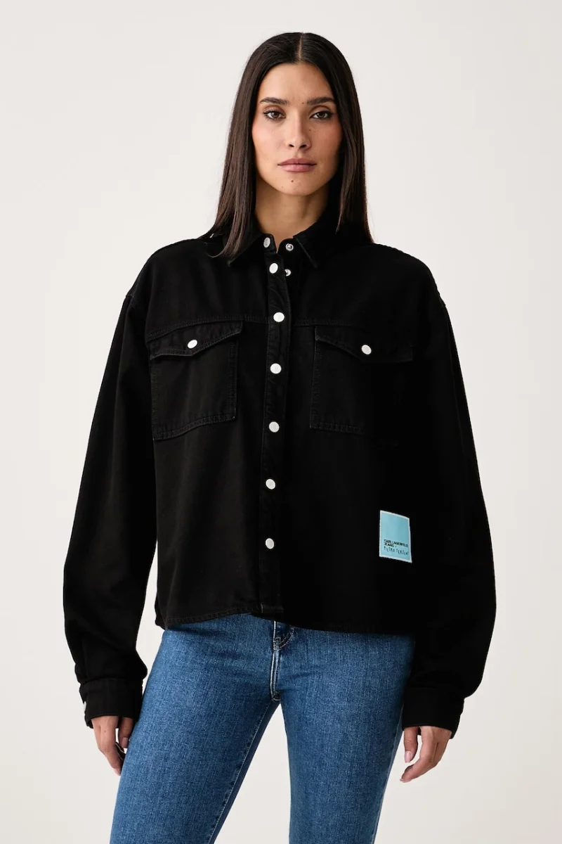 Karl Lagerfeld Jeans  cămașă de damă din denim x Pietro Terzini