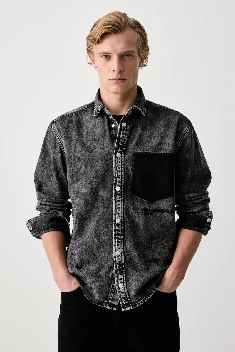 Karl Lagerfeld Jeans  cămașă pentru bărbați din denim