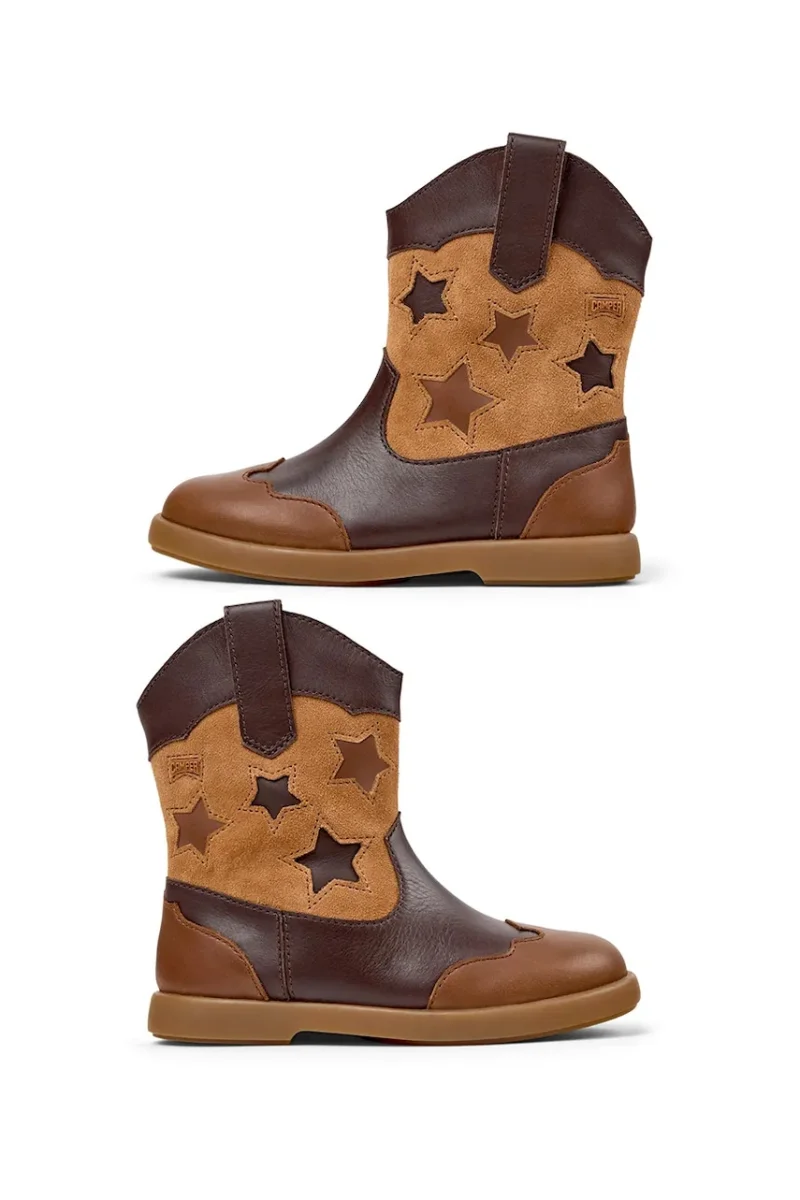 Camper  cizme cowboy pentru copii din piele Duet TWS Kids