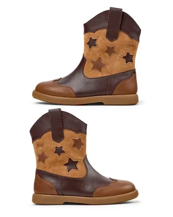 Camper  cizme cowboy pentru copii din piele Duet TWS Kids