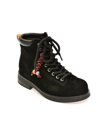 Ghete GRYXX negre, 590008, din piele intoarsa