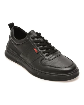 Pantofi OTTER negri, 63161, din piele naturala