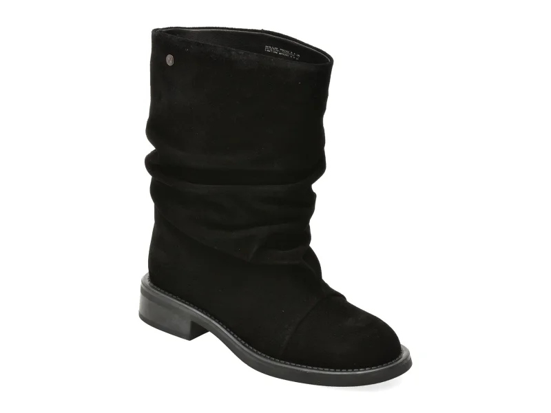 Cizme GRYXX negre, 39695, din piele intoarsa