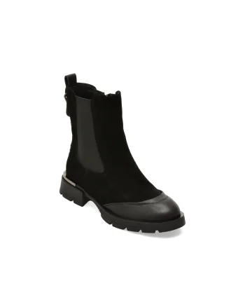 Ghete ALDO negre, 39723, din piele intoarsa