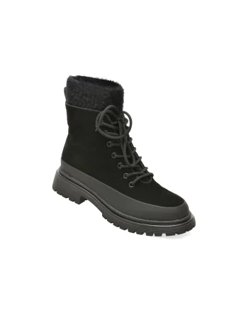 Ghete EPICA negre, 56319, din piele intoarsa