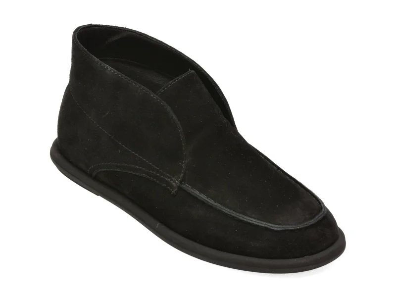 Ghete EPICA negre, 57086, din piele intoarsa