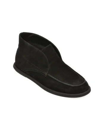 Ghete EPICA negre, 57086, din piele intoarsa