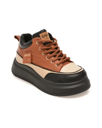 Pantofi sport GRYXX maro, 2379, din piele naturala