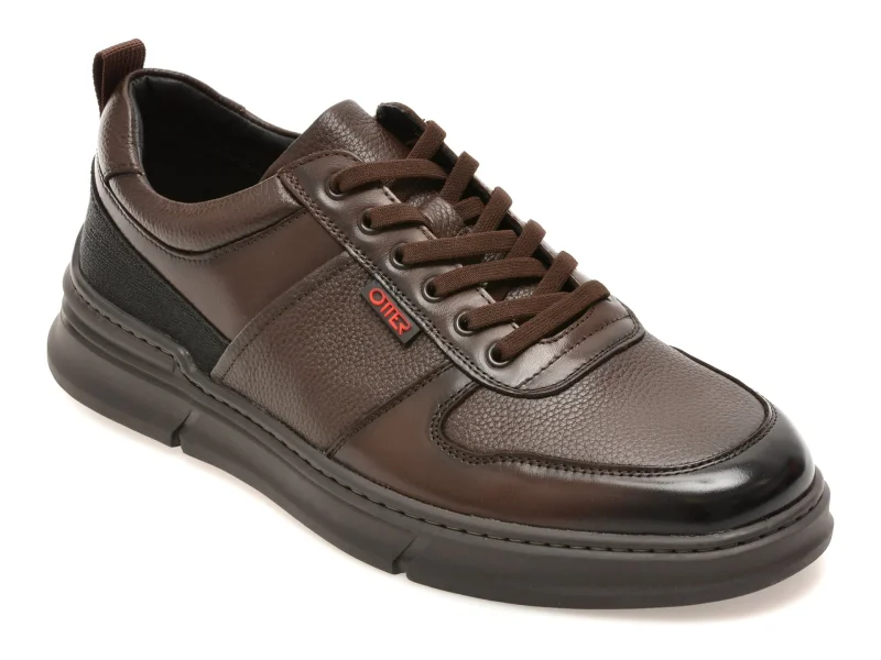 Pantofi OTTER maro, 63161, din piele naturala