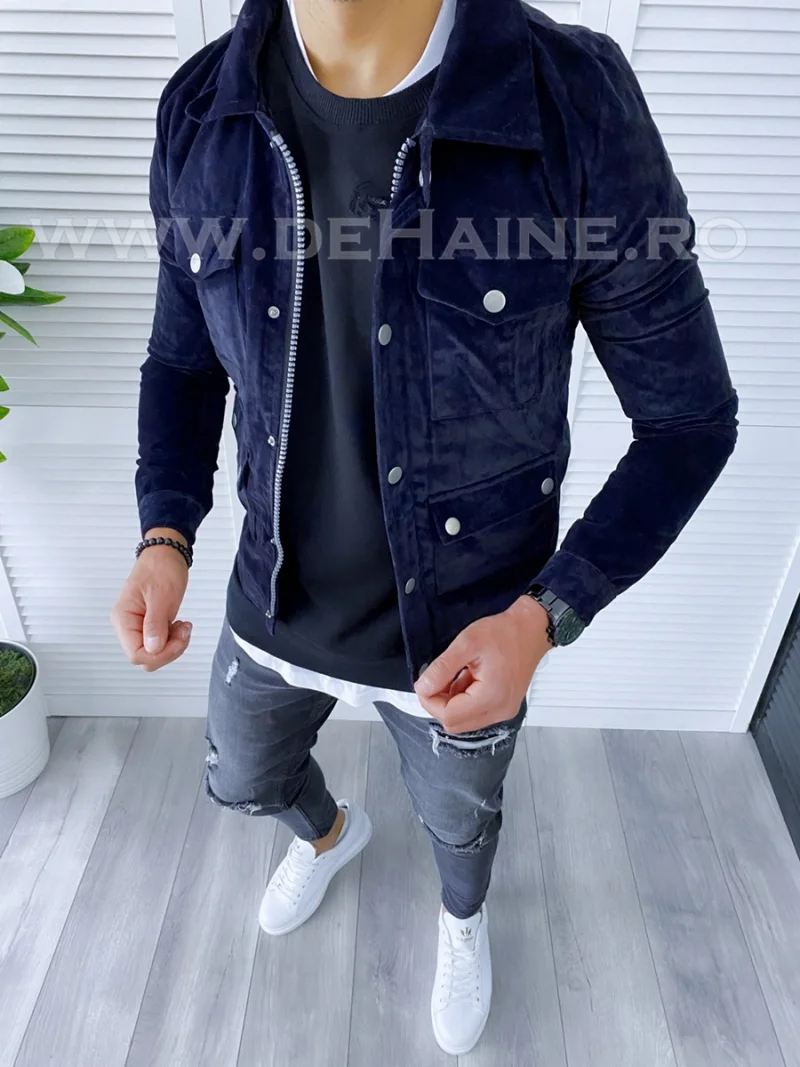 Geaca barbati de toamna bleumarin B7099 D1-4