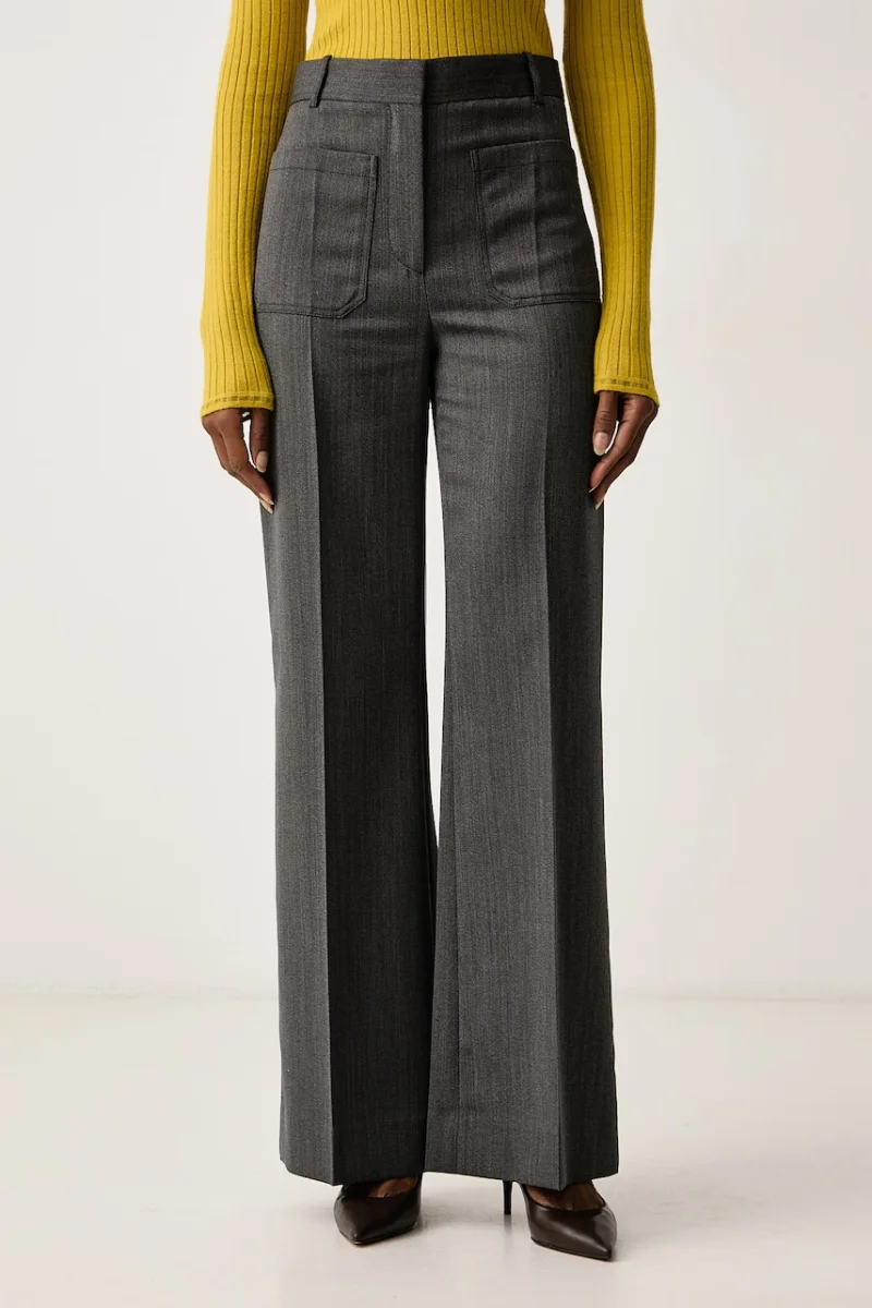 Victoria Beckham  pantaloni pentru femei din lână Alina
