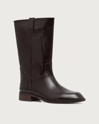 Steve Madden  cizme cu toc plat pentru femei din piele Primo