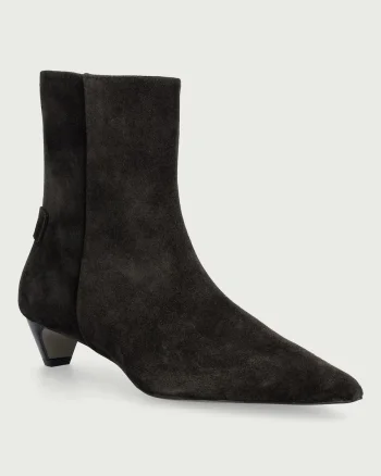 AllSaints  botine cu toc jos pentru femei din piele întoarsă Piper Suede Boot
