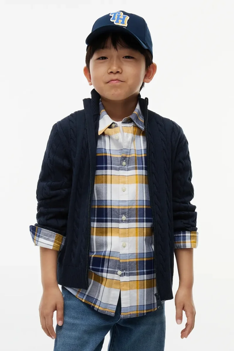 Tommy Hilfiger  pulover cu fermoar pentru copii din bumbac