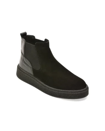Ghete GRYXX negre, 13338, din piele intoarsa
