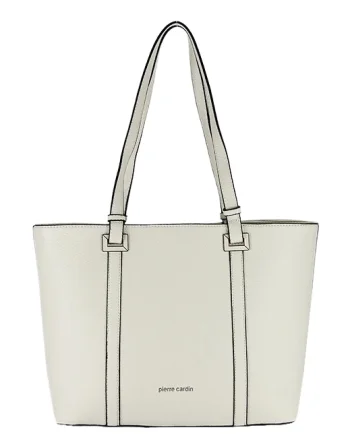 Geanta Pierre Cardin bej deschis de talie mare 24021 M0