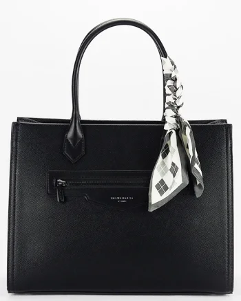 Geanta neagra David Jones Paris cu esarfa CM7642-1 11