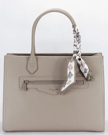 Geanta bej David Jones Paris cu esarfa  CM7642-1 11