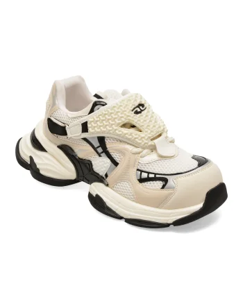 Pantofi sport GRYXX alb-negru, 202613, din material textil