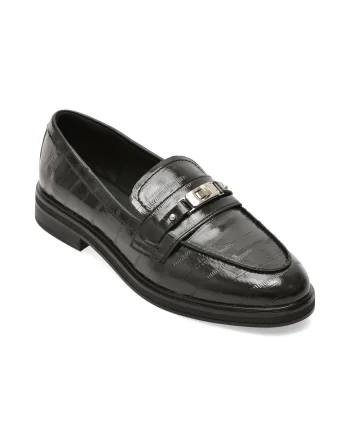 Mocasini ALDO negri, BIATRICE 001, din piele ecologica