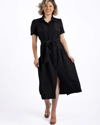 Rochie de zi din vascoza de culoare neagra