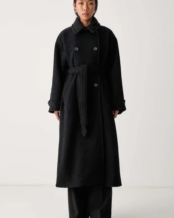 A.P.C.  palton pentru femei din lână manteau lea