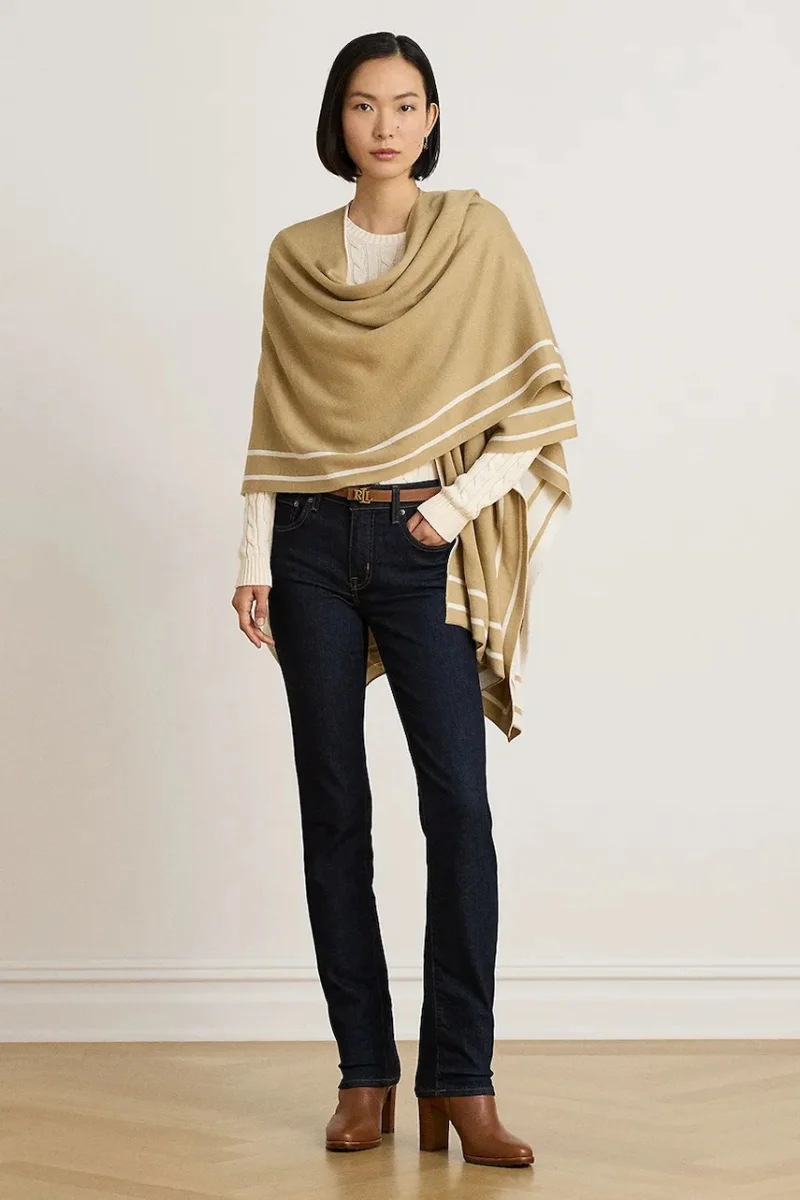 Lauren Ralph Lauren  poncho pentru femei cu lână