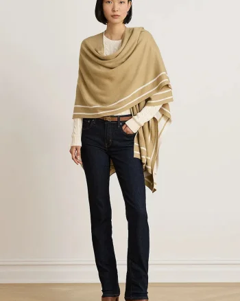 Lauren Ralph Lauren  poncho pentru femei cu lână