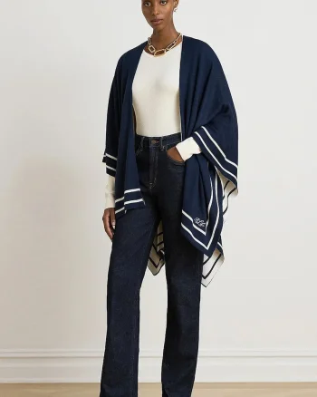 Lauren Ralph Lauren  poncho pentru femei cu lână