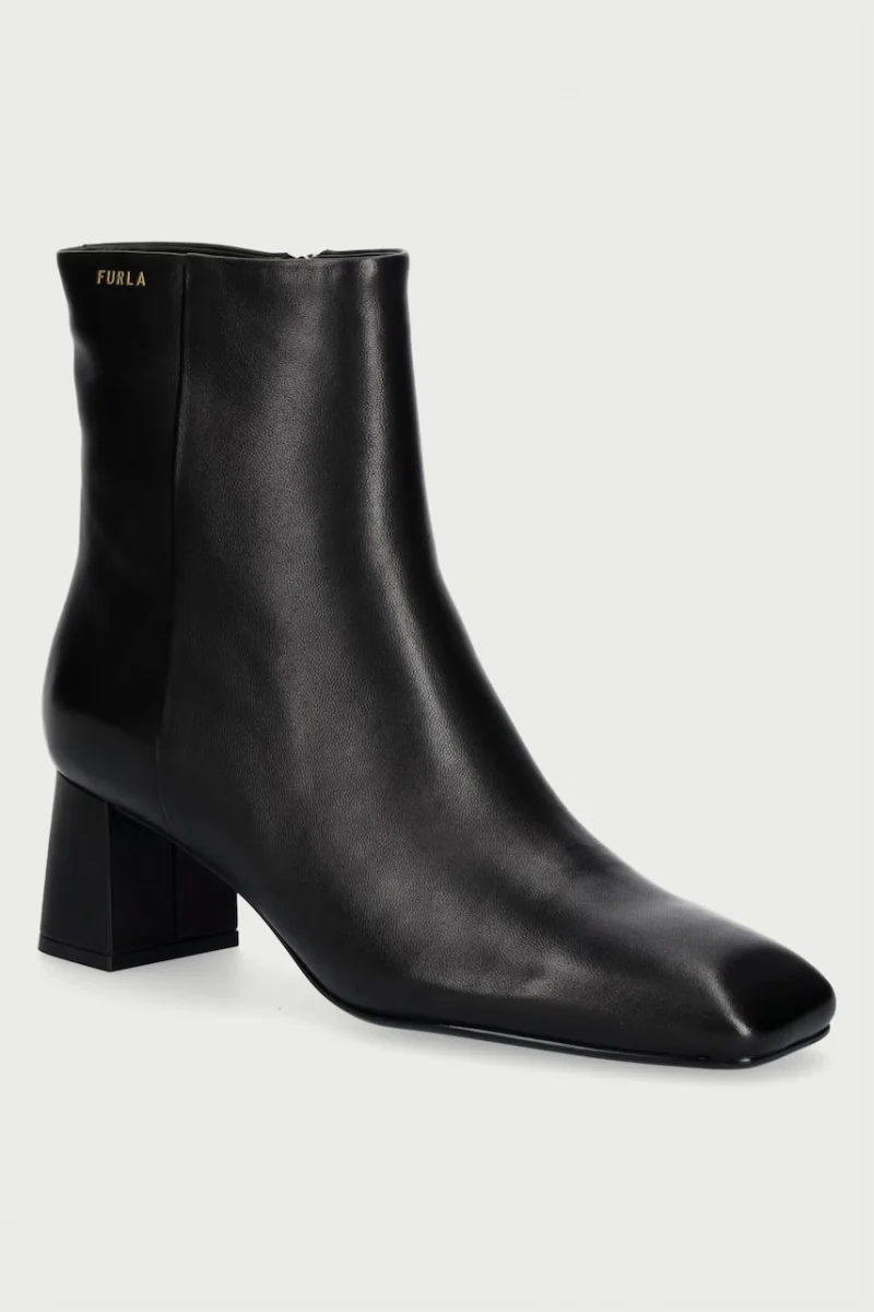 Furla  botine pentru femei din piele Solid