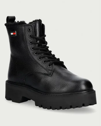 Tommy Jeans  ghete de drumeție pentru femei din piele TJW PLATFORM BOOTS WL