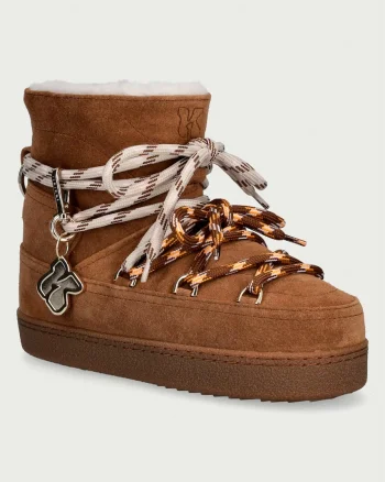 Inuikii  Quilted Suede cizme de zăpadă pentru femei din piele întoarsă