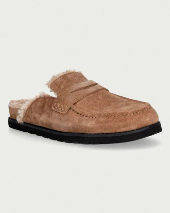 Dune London  loafers slip-on pentru femei din piele întoarsă Goldy