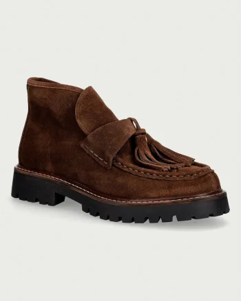 Posa  botine pentru femei din piele întoarsă Aosta Tassel Boot