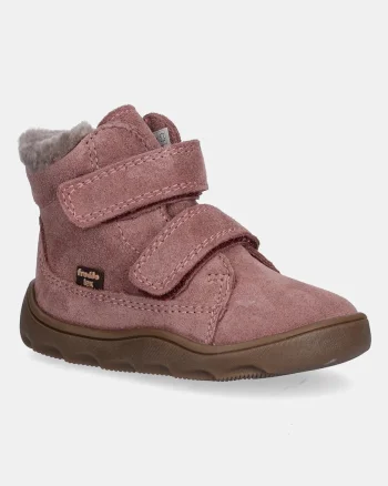 Froddo  cizme de iarnă pentru copii din piele întoarsă ZERU TEX FURRY BAREFOOT