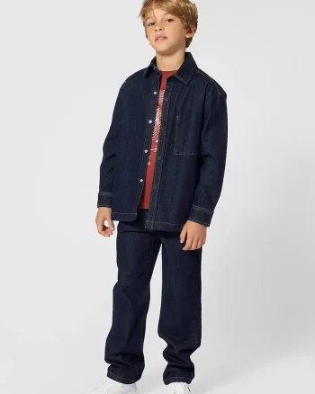BOSS  cămașă pentru copii din denim