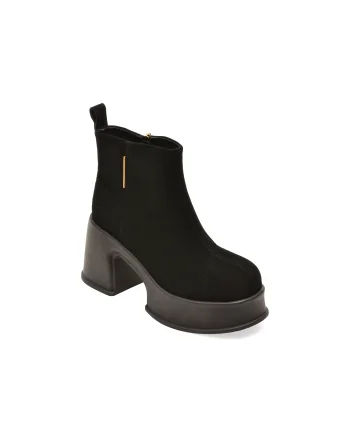 Ghete GRYXX negre, 8506, din piele intoarsa