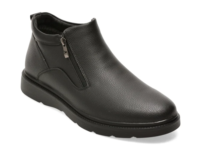 Ghete BITE THE BULLET negre, 96221, din piele naturala