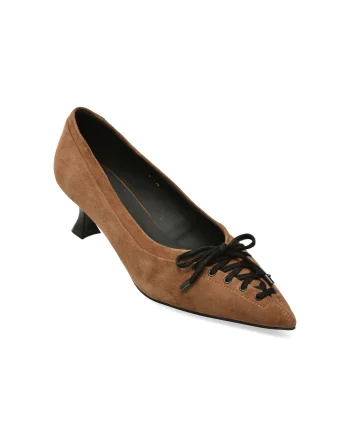 Pantofi eleganti EPICA maro, H6282, din piele intoarsa